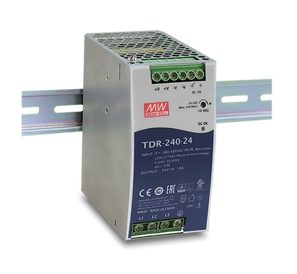 промышленный рельс DIN 240W трехфазный TDR-240-24 построенный в активном PFC