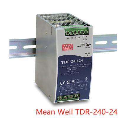 промышленный рельс DIN 240W трехфазный TDR-240-24 построенный в активном PFC