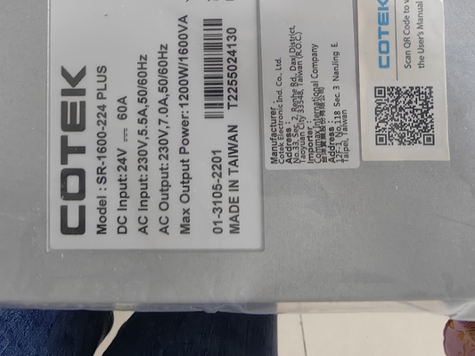 Инвертор Cotek DC AC SR 1600-224 Плюс 24Vdc вставьте выход 230Vac 1600VA Инвертор с стойкой