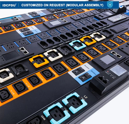Изготовленный на заказ интеллектуальный PDU IDC, вход AC380-415VAC, выход C220-250VAC, 16A-25A, мощный PDU