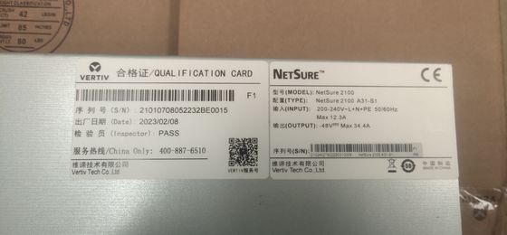 NetSure 2100 A31-S2/S3 Система питания постоянного тока 48 Вт 3 кВт 1 U Высокоэффективное телекоммуникационное энергоснабжение