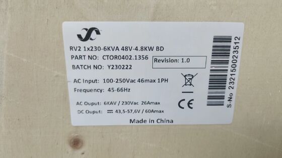 Система питания Eltek 4kw 230v постоянного тока CTOR0201.001 Самостоятельный выпрямитель с интеграцией для телекоммуникаций