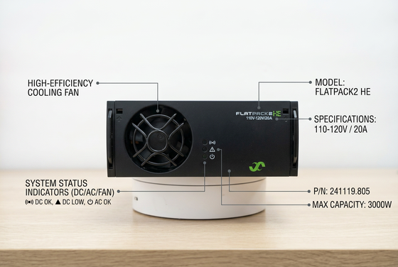 Модуль выпрямителя Eltek Flatpack2 мощностью 3000 Вт с высоким КПД и форм-фактором 1U