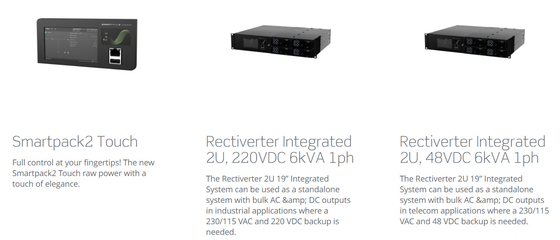 Интегрированная система Eltek Rectiverter 2U 6kVA AC 6 kVA & 4,8 kW DC с регулятором Smartpack r