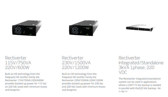 Масштабируемый EN 60950-1 Eltek Rectiverter 54KVA 220Vdc электрической системы Flatpack