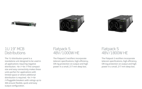 Компактный ОН одиночная фаза электрических систем 3KW 5.4KW 230VAC Eltek Flatpack s 1U
